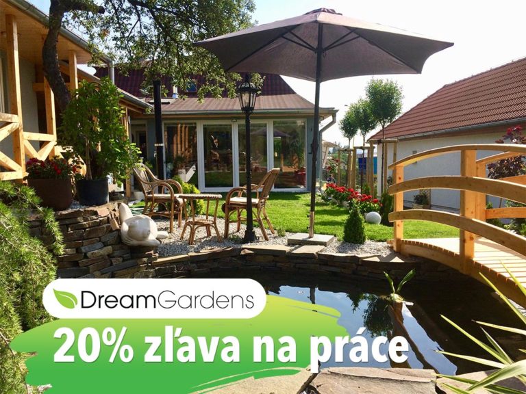 20% zľava na práce - dreamgardens.sk - Záhradná architektúra - projektovanie a realizácie záhrad 20% zľava na práce - dreamgardens.sk - Záhradná architektúra - projektovanie a realizácie záhrad